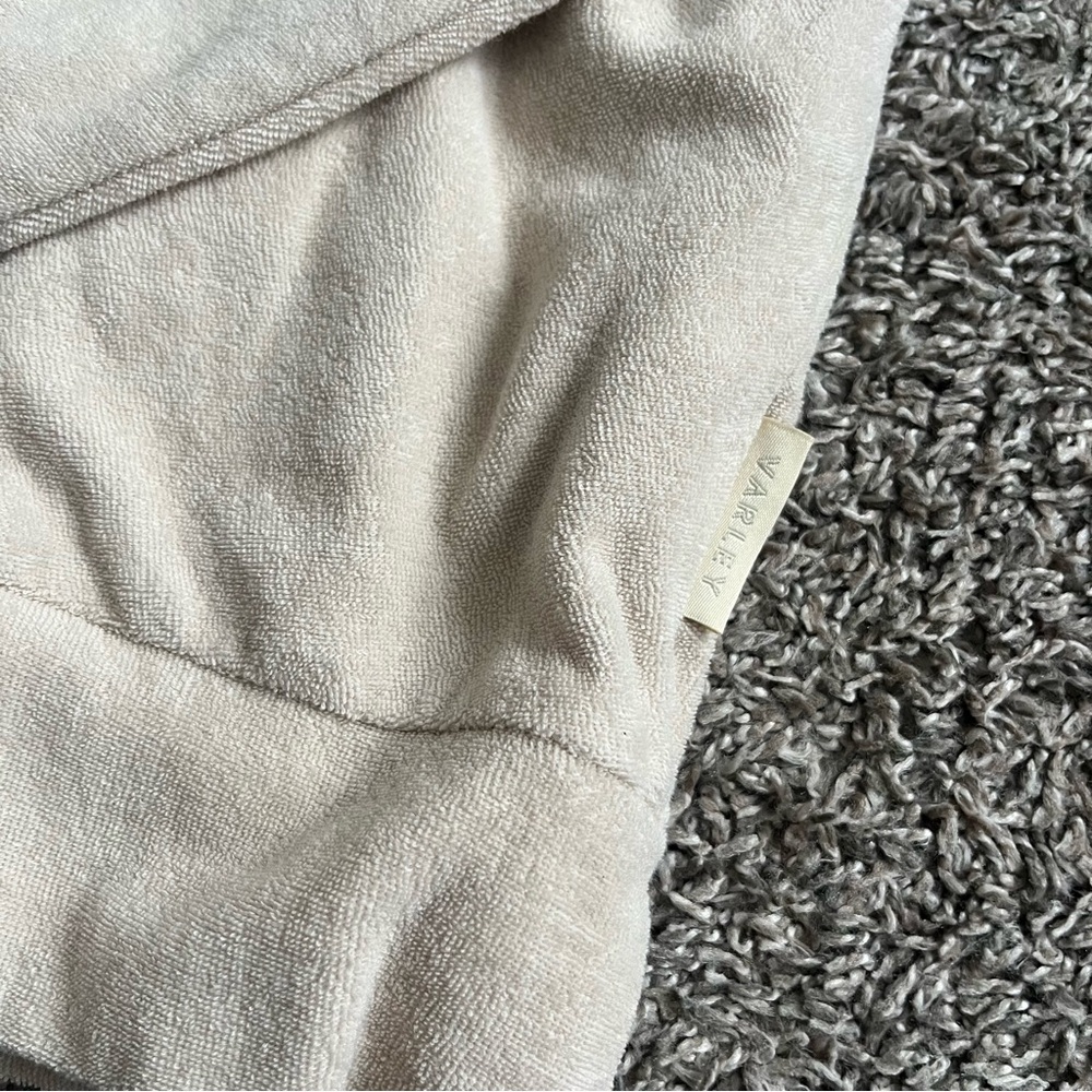 Varley Crewneck Terry Sweatshirt Cream Small Athleisure Oversized - Picture 5 of 7